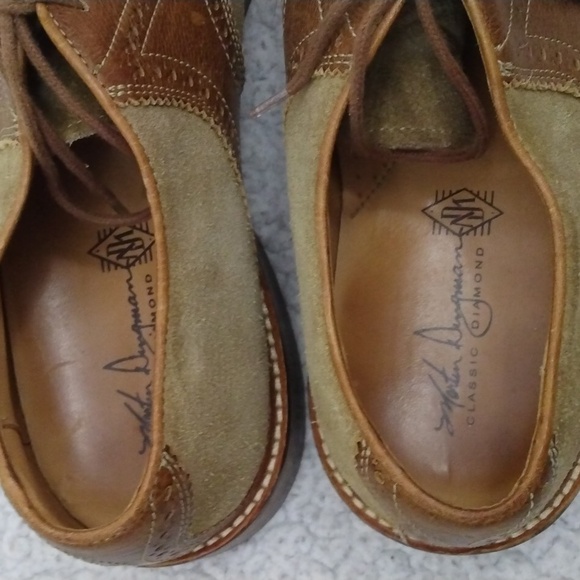 Martin Dingman Tan/Brown Suede Saddle Shoes 10 M - Picture 7 of 14